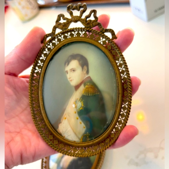 FINE ANTIQUE 19th Century FRENCH mini paintings of NAPOLEON & WIFE? by Gerard - Picture 3 of 8